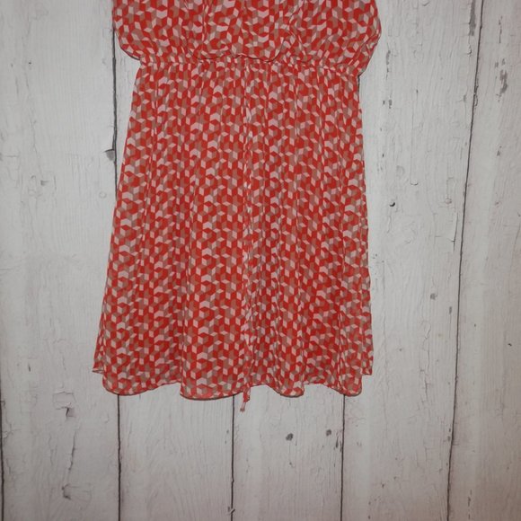 Bird Cage Women's Medium Blouson Adjustable Strap Sheer Overlay Fully Lined 3569 - Picture 9 of 12